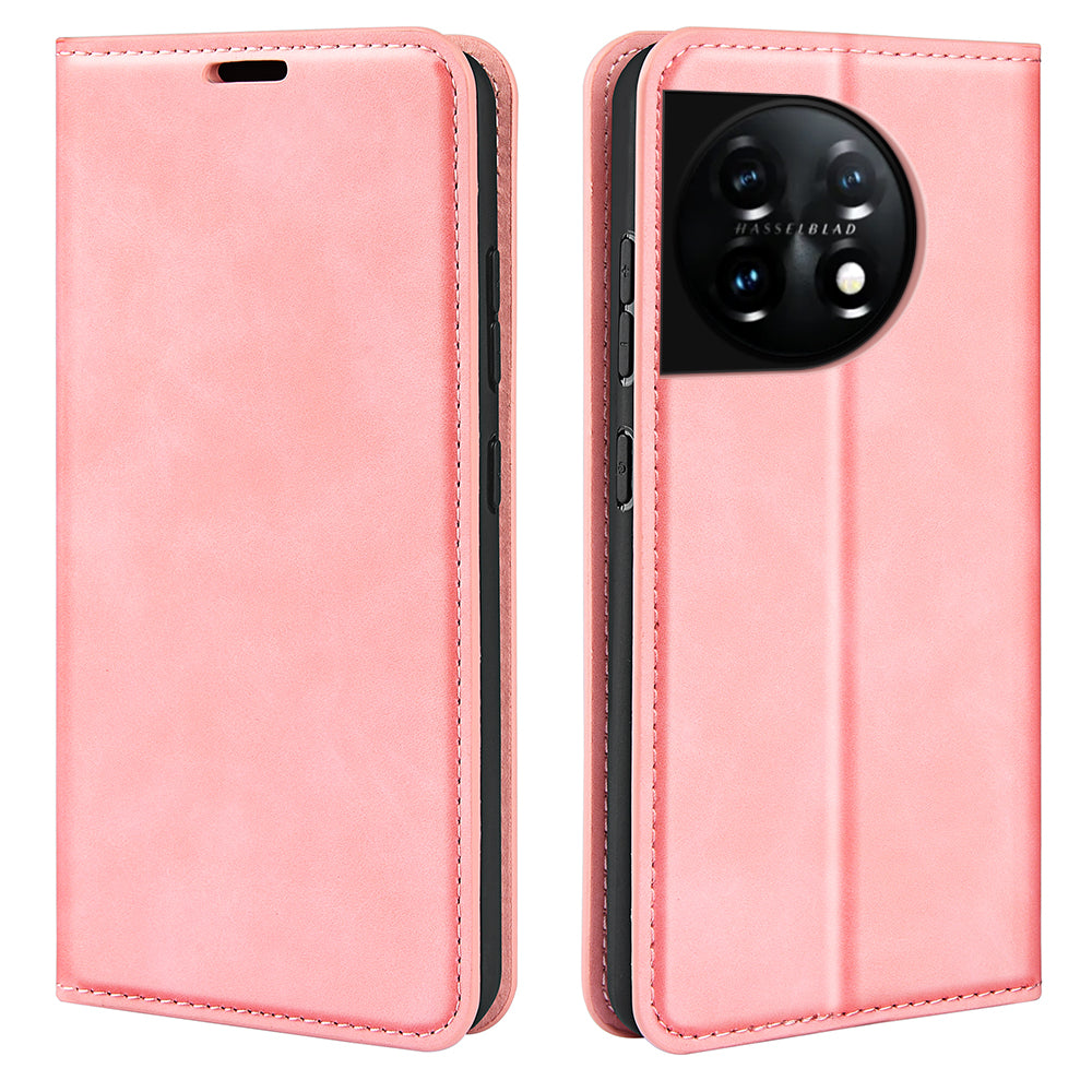 For OnePlus 11 5G Skin-touch Feeling Magnetic Auto-absorbed Wallet Case Fully Wrapped PU Leather Stand Flip Phone Cover For OnePlus 11 5G Skin-touch Feeling Magnetic Auto-absorbed Wallet Case Fully Wrapped PU Leather Stand Flip Phone Cover